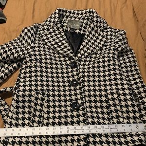 Max & Jac Women’s Jacket Houndstooth Black White Size 10 Preowned